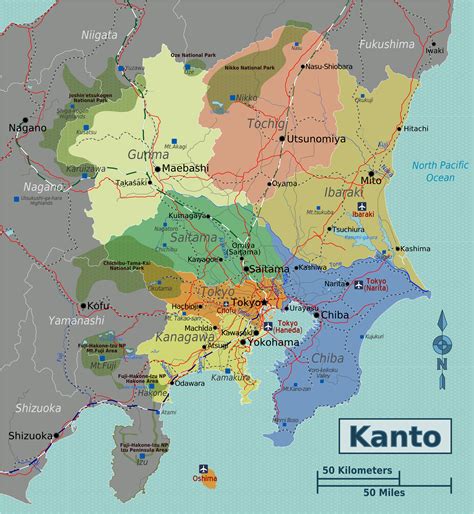 map of kanto japan