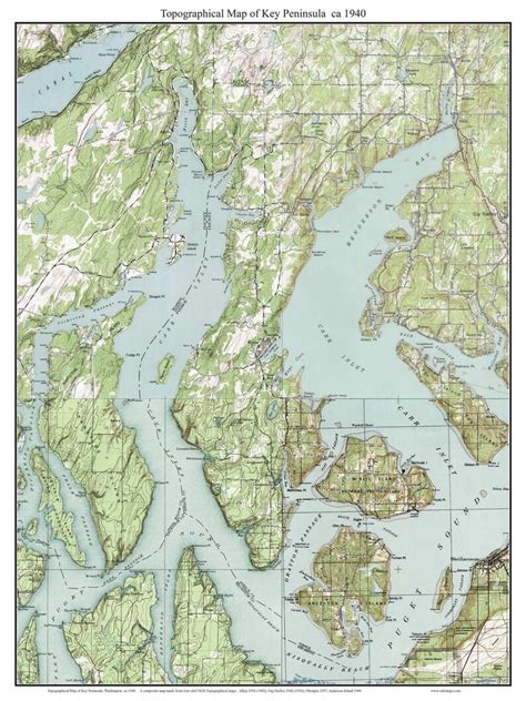 Map Of Key Peninsula Washington