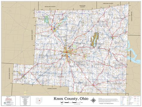 Map Of Knox County Ohio