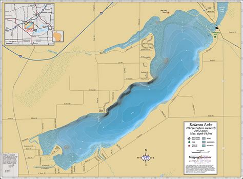 Map Of Lake Delavan Wi