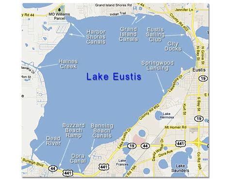 Map Of Lake Eustis Fl