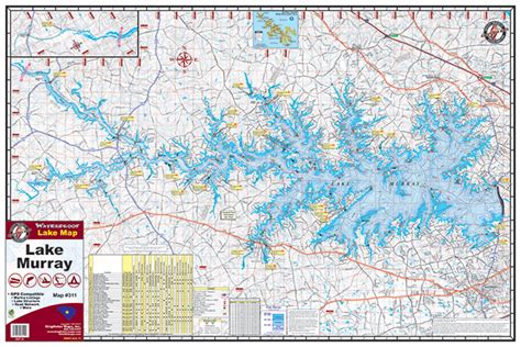 Map Of Lake Murray Sc