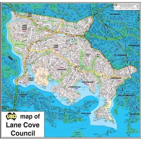 map of lane cove