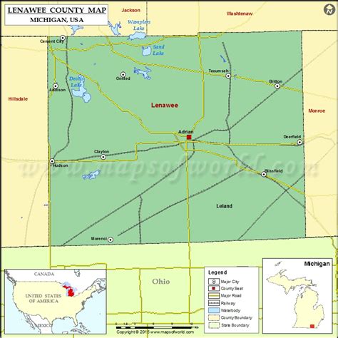 About Map Of Lenawee County Mi Popular