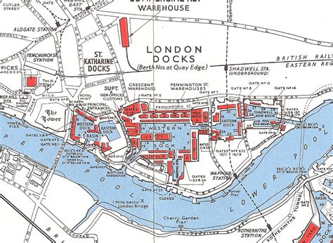 map of london docks