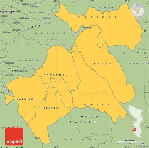 map of machakos county in kenya