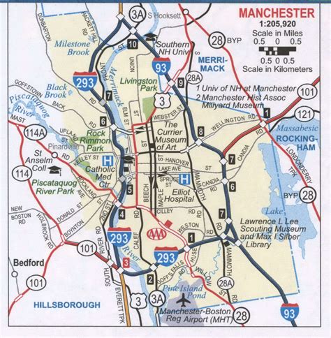 map of manchester nh