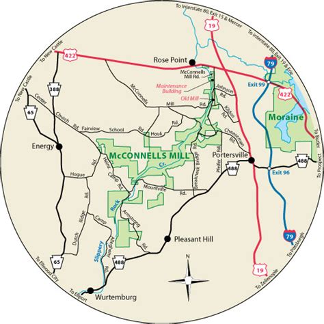 map of mcconnells mill state park