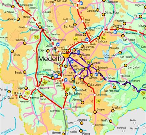 map of medellin colombia