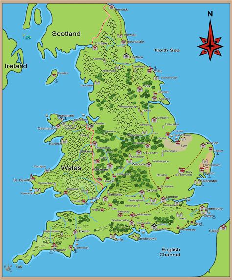 Map Of Medieval England Printable