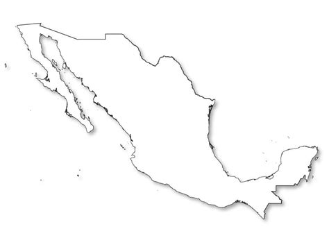 Map Of Mexico Outline Printable