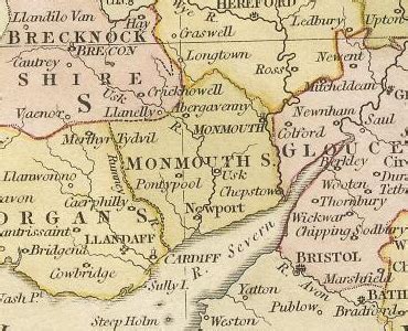 map of monmouthshire wales