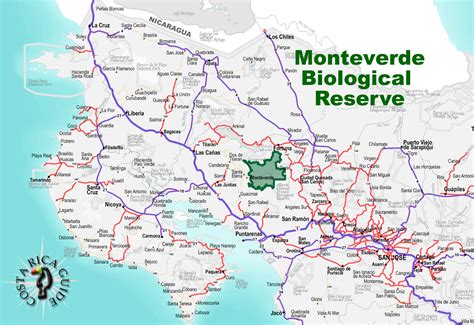 map of monte verde costa rica