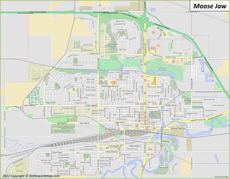 Map Of Moose Jaw Sask