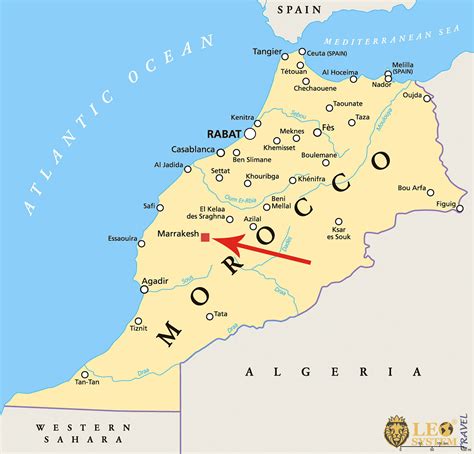 map of morocco casablanca marrakech