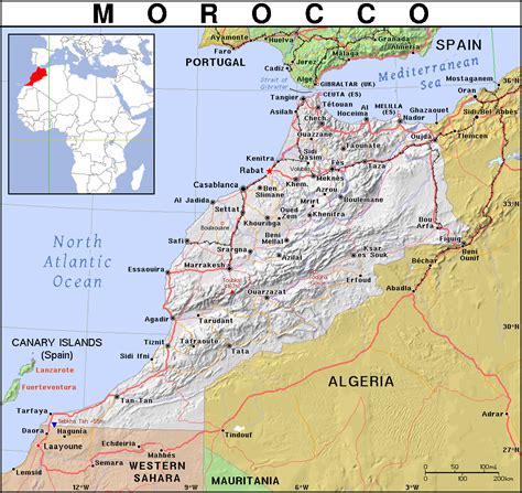 Map Of Morocco Printable