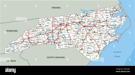 Detailed highways system map of North Carolina Maps of