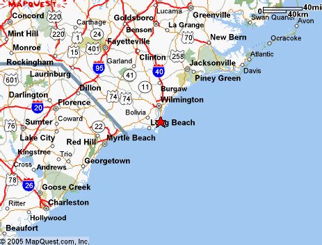Beaches In North And South Carolina Map BEACH NICE