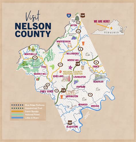 map of nelson county