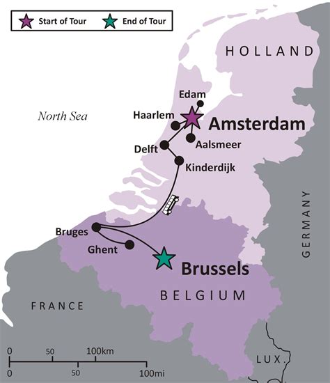 map of netherlands holland and belgium