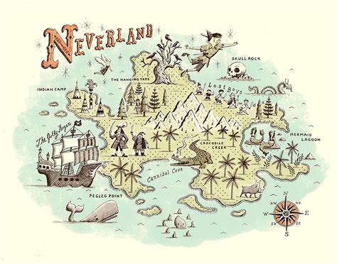 Map Of Neverland Printable