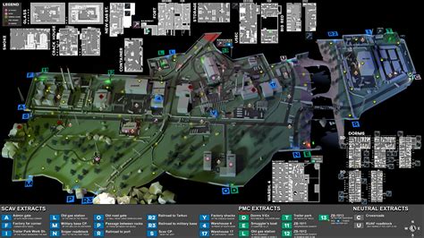 map of new escape from tarkov map ground zero