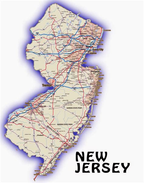 Map Of New Jersey Printable