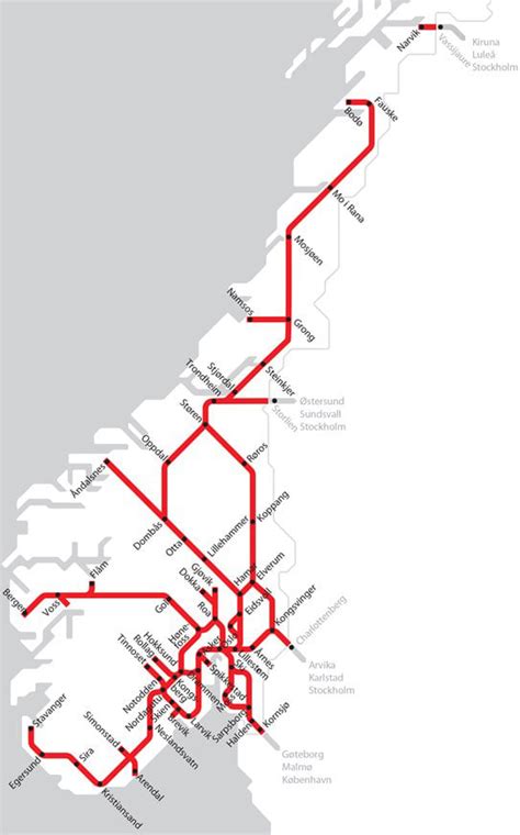 map of norway railways
