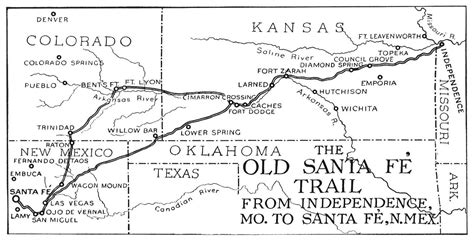 map of old santa fe trail