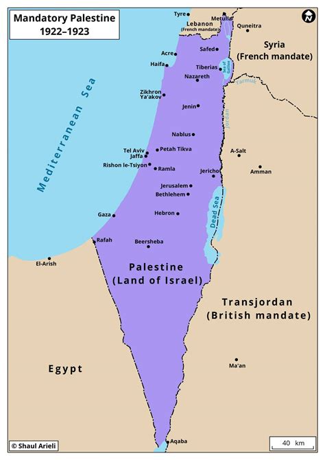 map of palestine before world war 2