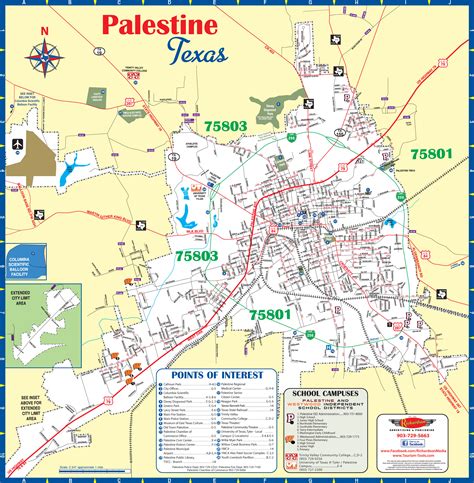 map of palestine texas area