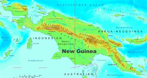 map of papua new guinea and indonesia