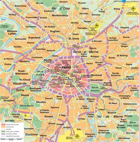 map of paris france area