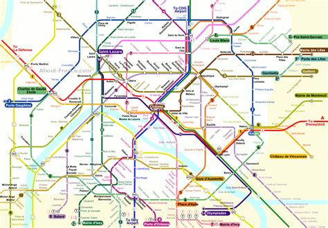 map of paris france metro