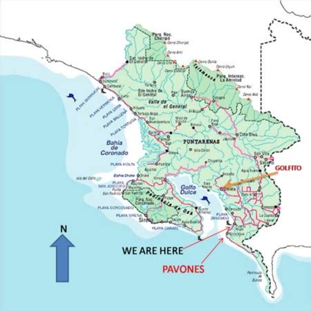 map of pavones costa rica