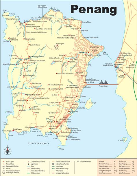 map of penang island