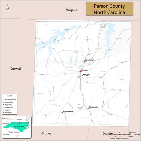Map Of Person County Nc