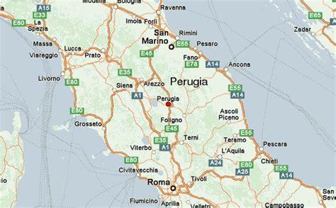 map of perugia italy and surrounding area