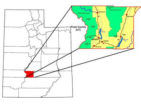 map of piute county utah