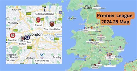 Map Of Premiership Teams
