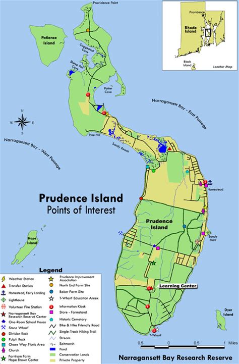 Map Of Prudence Island Ri