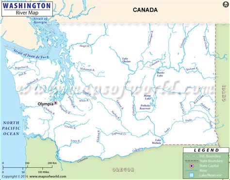 Map Of Rivers In Washington