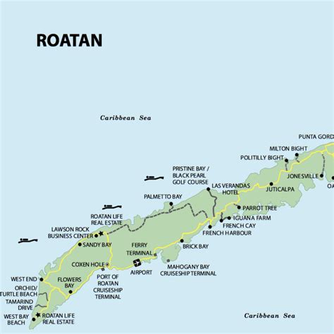 map of roatan