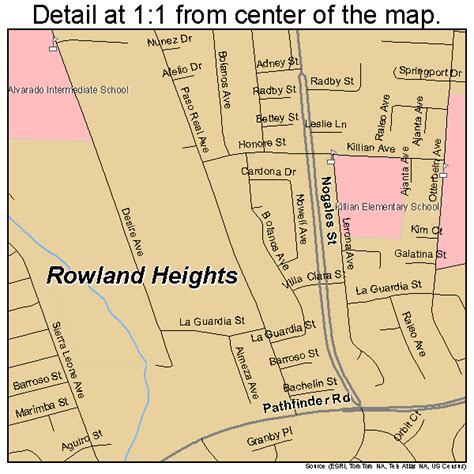 map of rowland heights california