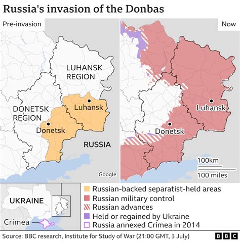 map of russian invasion of ukraine bbc