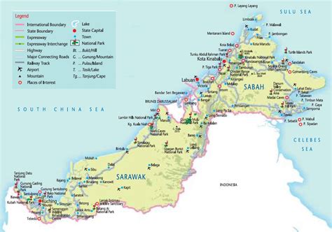 map of sabah and sarawak
