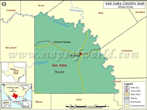 map of san saba county texas