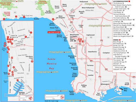 map of santa monica beach
