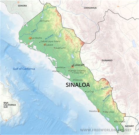 map of sinaloa mexico