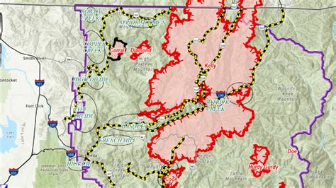 Map Of Smith River Complex Fire